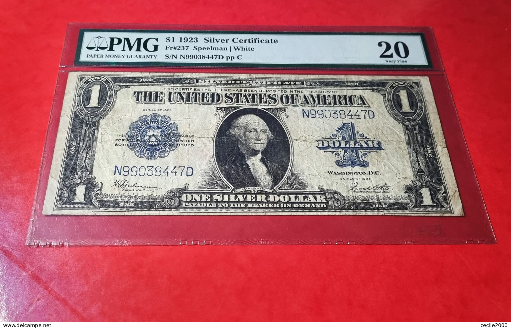 1923 USA $1 DOLLAR UNITED STATES BANKNOTE PMG 20  BILLETE ESTADOS UNIDOS *COMPRAS MULTIPLES CONSULTAR* - Certificaten Van Zilver (1878-1923)