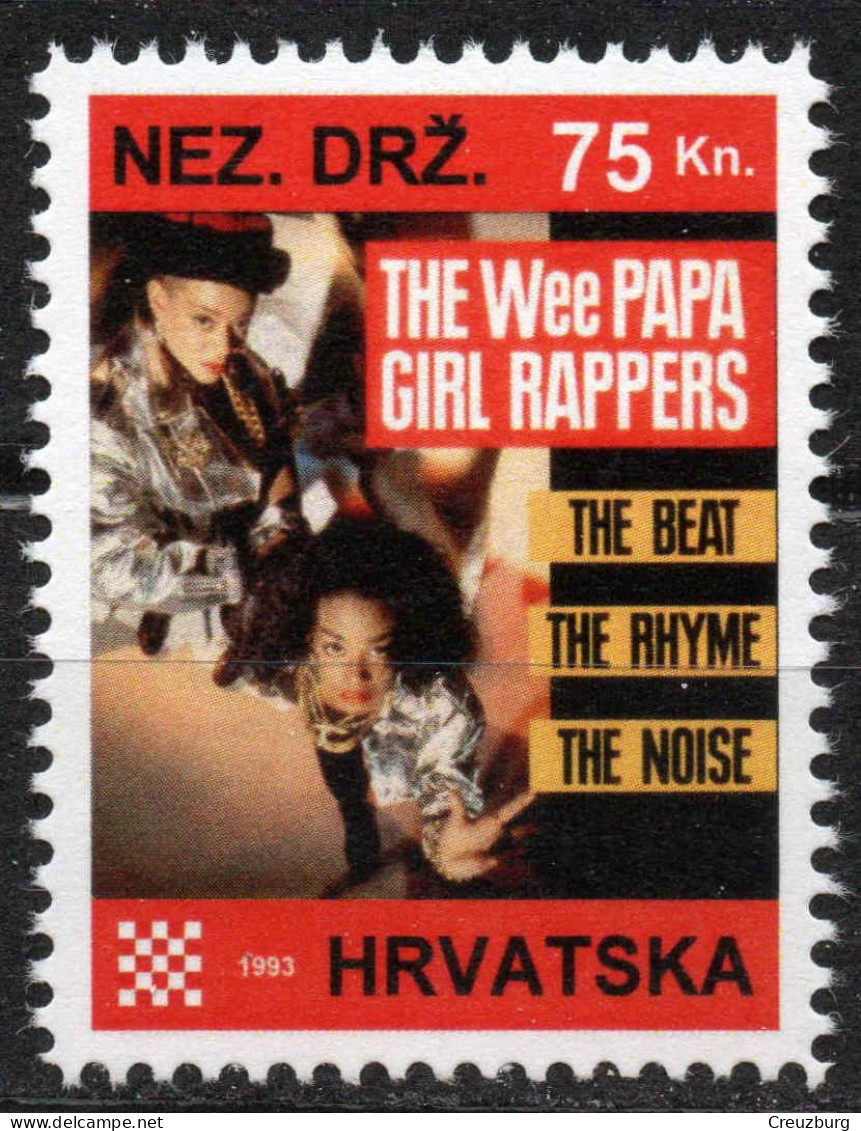 The Wee Papa Girl Rappers - Briefmarken Set Aus Kroatien, 16 Marken, 1993. Unabhängiger Staat Kroatien, NDH. - Croatie