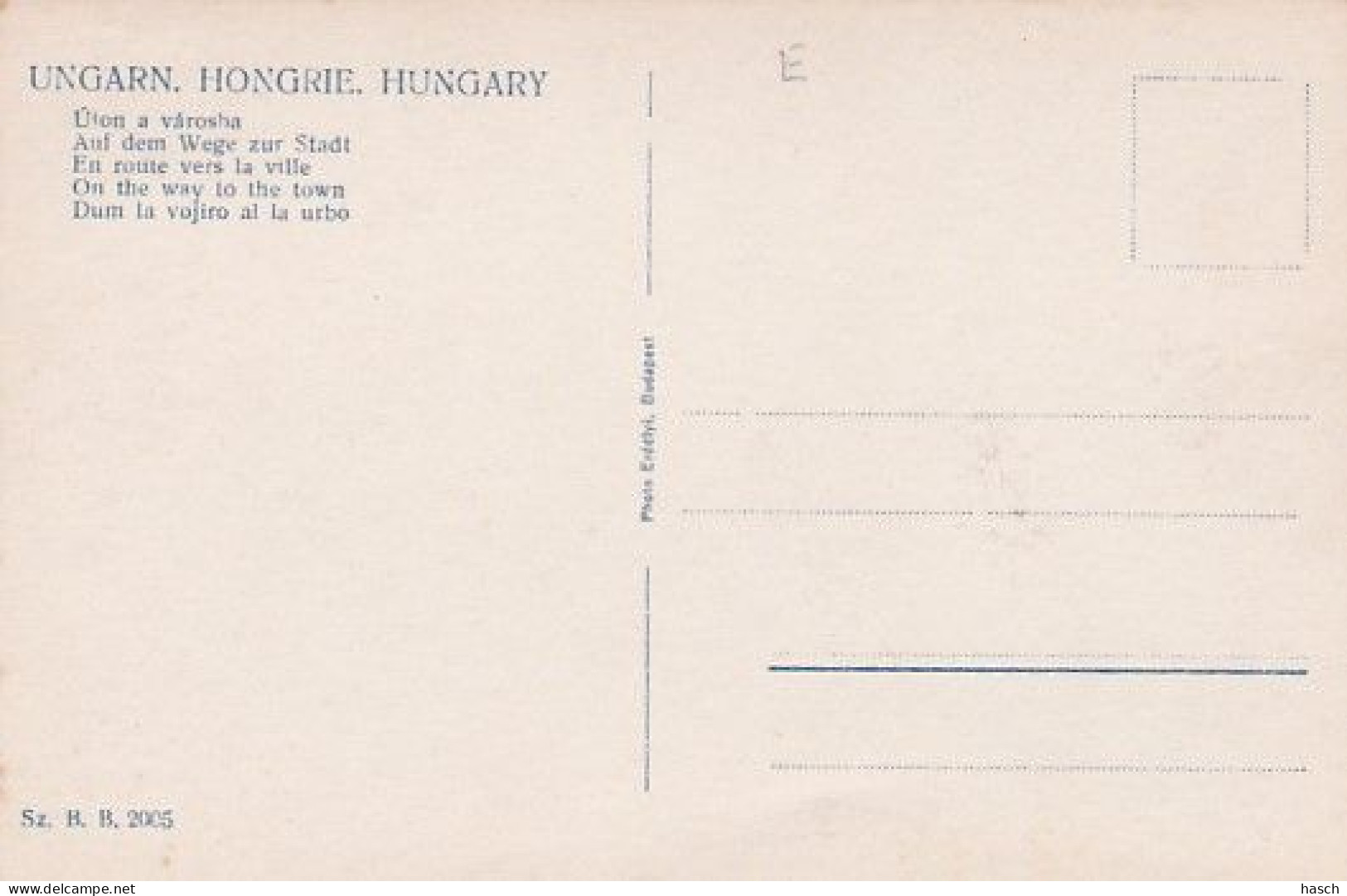 485228Hungary, Dum La Vojiro Al La Urbo. (PHOTO CARD)  - Hongrie