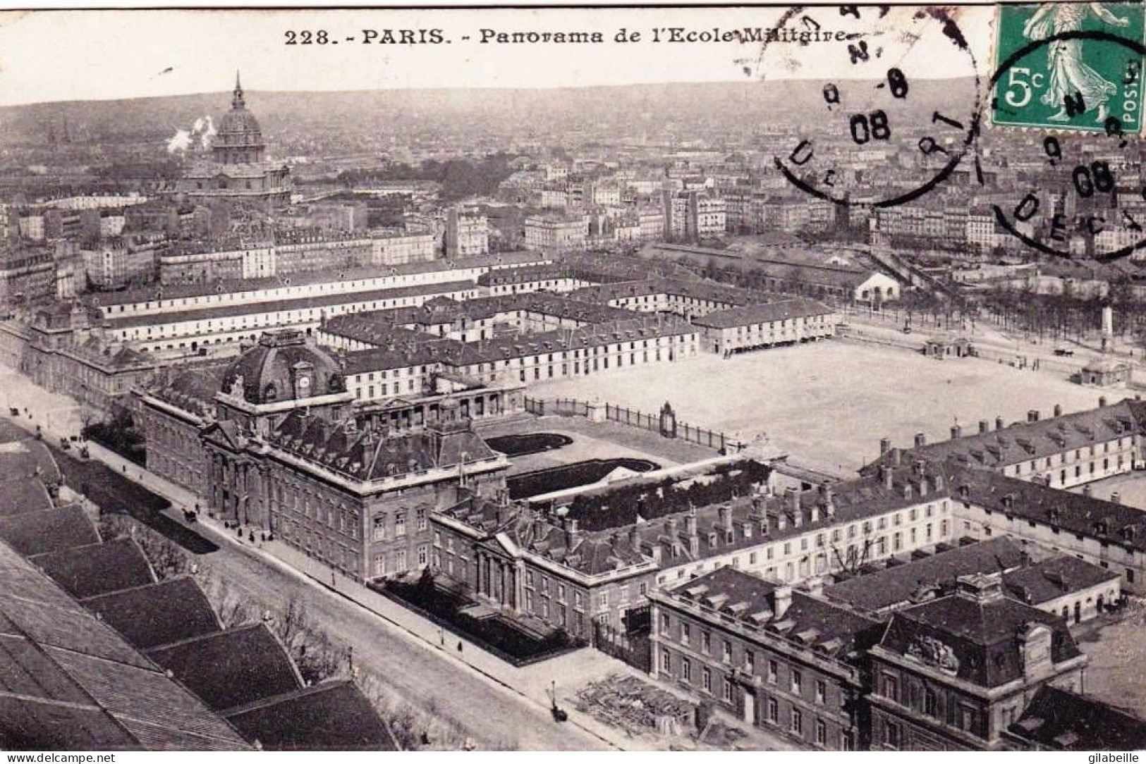 75 -  PARIS 07 - Panorama De  L Ecole Militaire - Arrondissement: 07