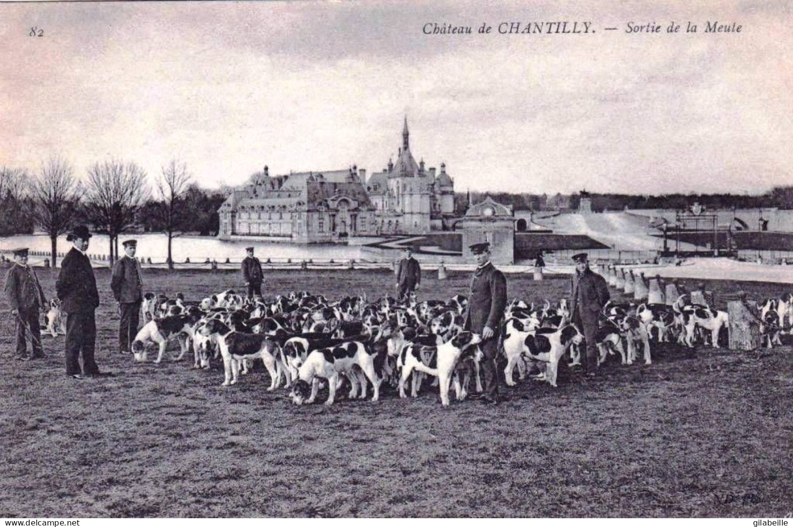  60  - Oise -  CHANTILLY -  Chasse A Courre - Sortie De La Meute - Chantilly