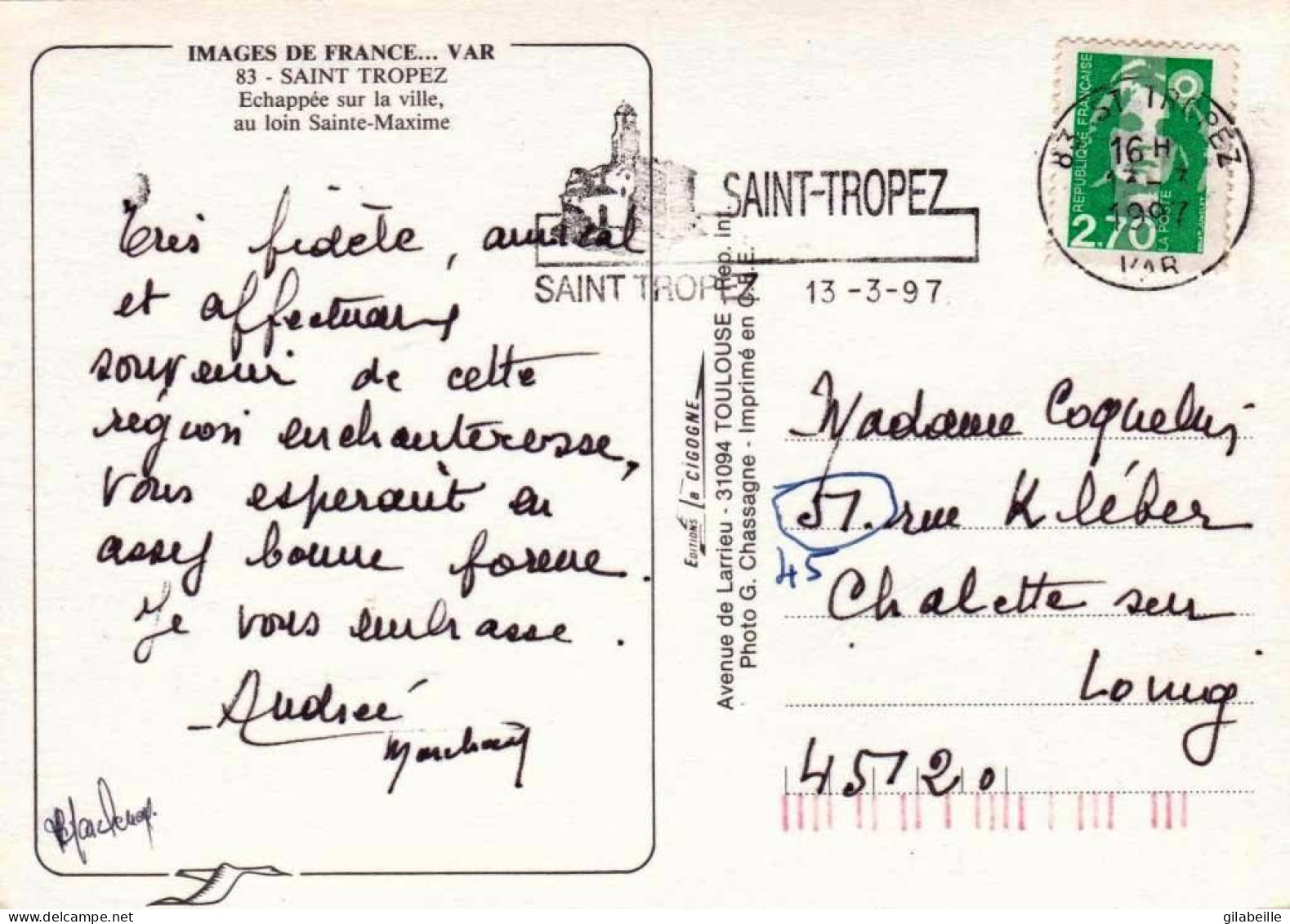 83 - Var -  SAINT TROPEZ -  échappée Sur La Ville Au Loin Sainte Maxime - Saint-Tropez