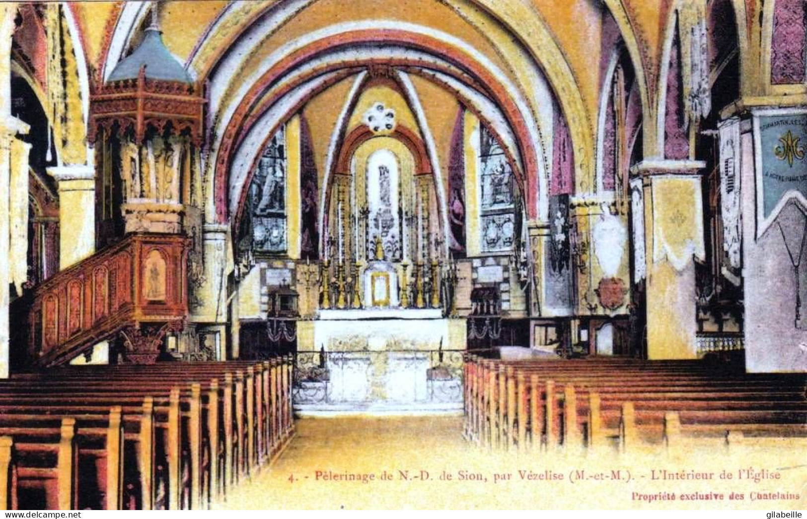 54 - Meurthe Et Moselle - VEZELISE - Pelerinage De Notre Dame De Sion - Interieur De L église - Vezelise