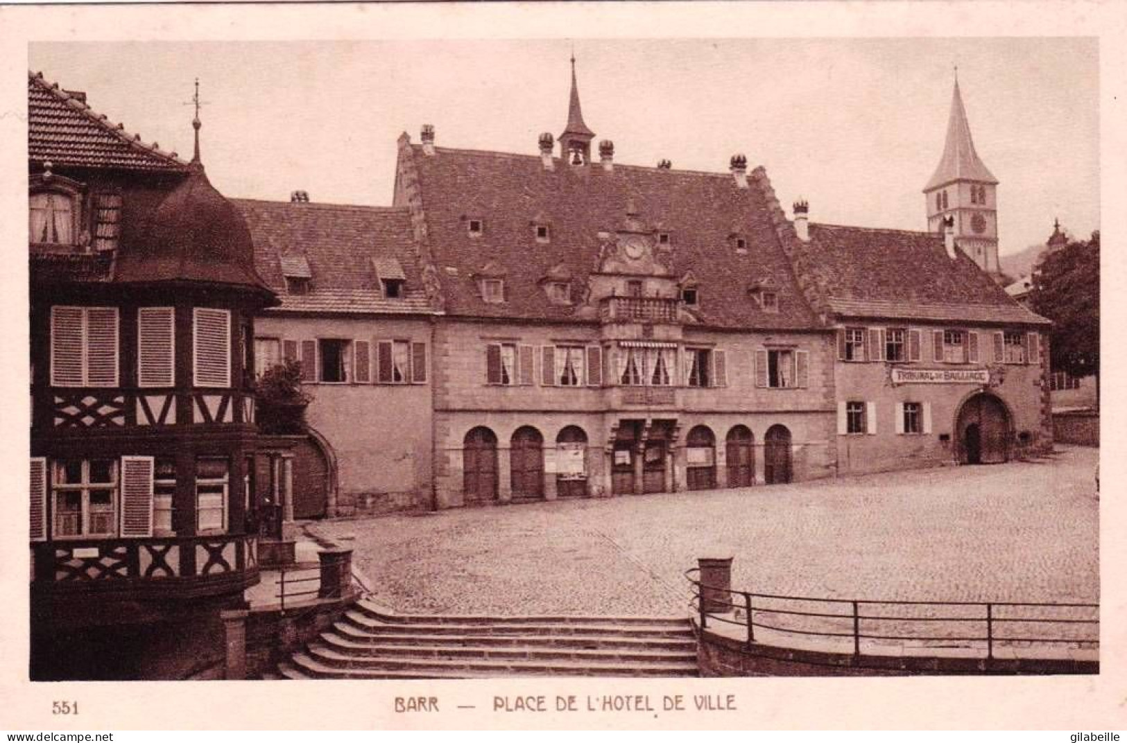 67 - Bas Rhin -  BARR -  Place De L Hotel De Ville - Tribunal De Baillage - Barr