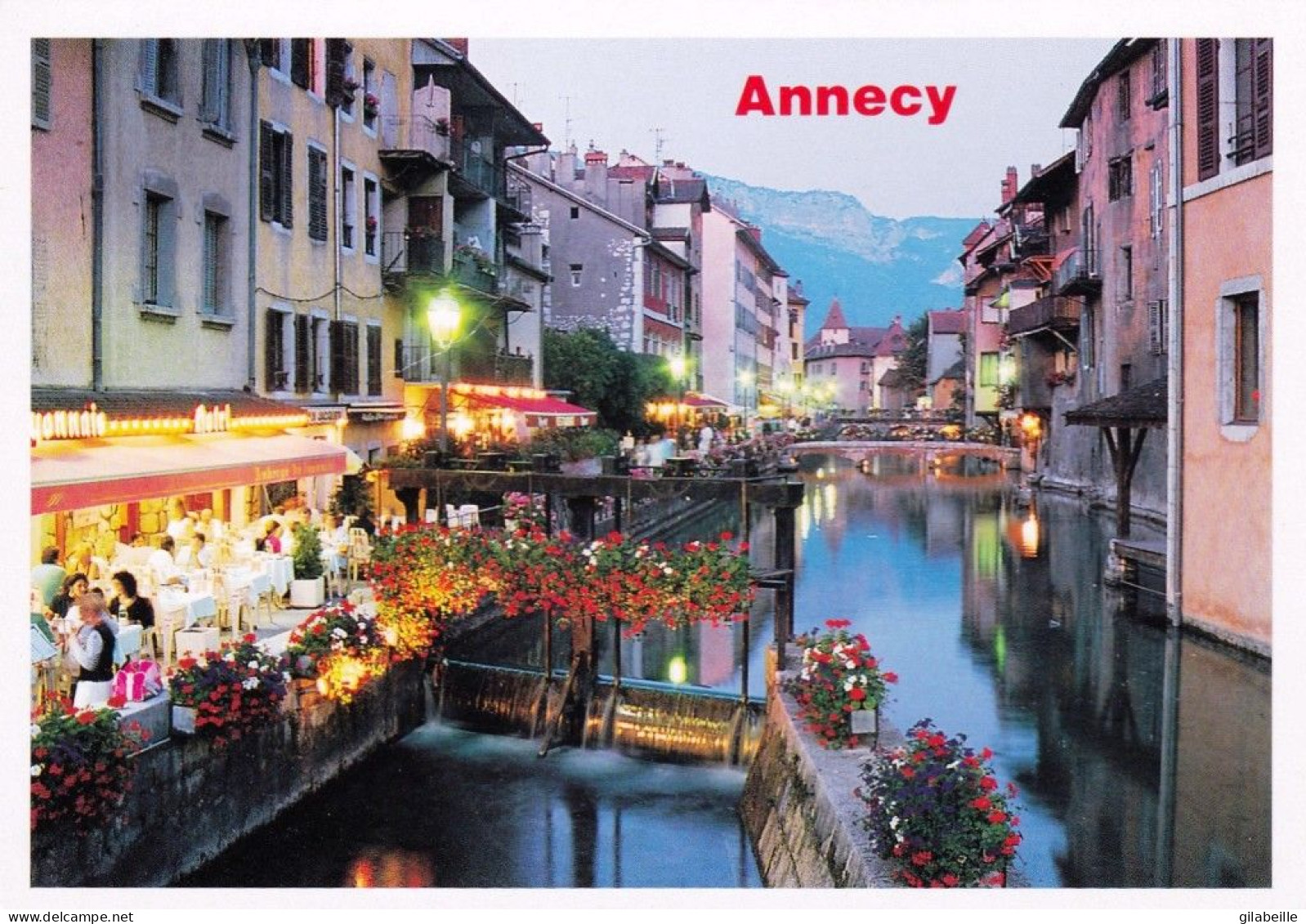74 - Haute Savoie -  ANNECY -  Les Quais De La Vieille Ville Au Coucher Du Soleil - Annecy