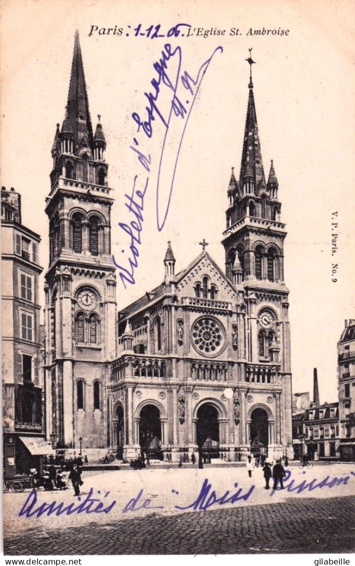 75 - PARIS 11 -  71 Bis Bd Voltaire -  église Saint Ambroise - Paris (11)