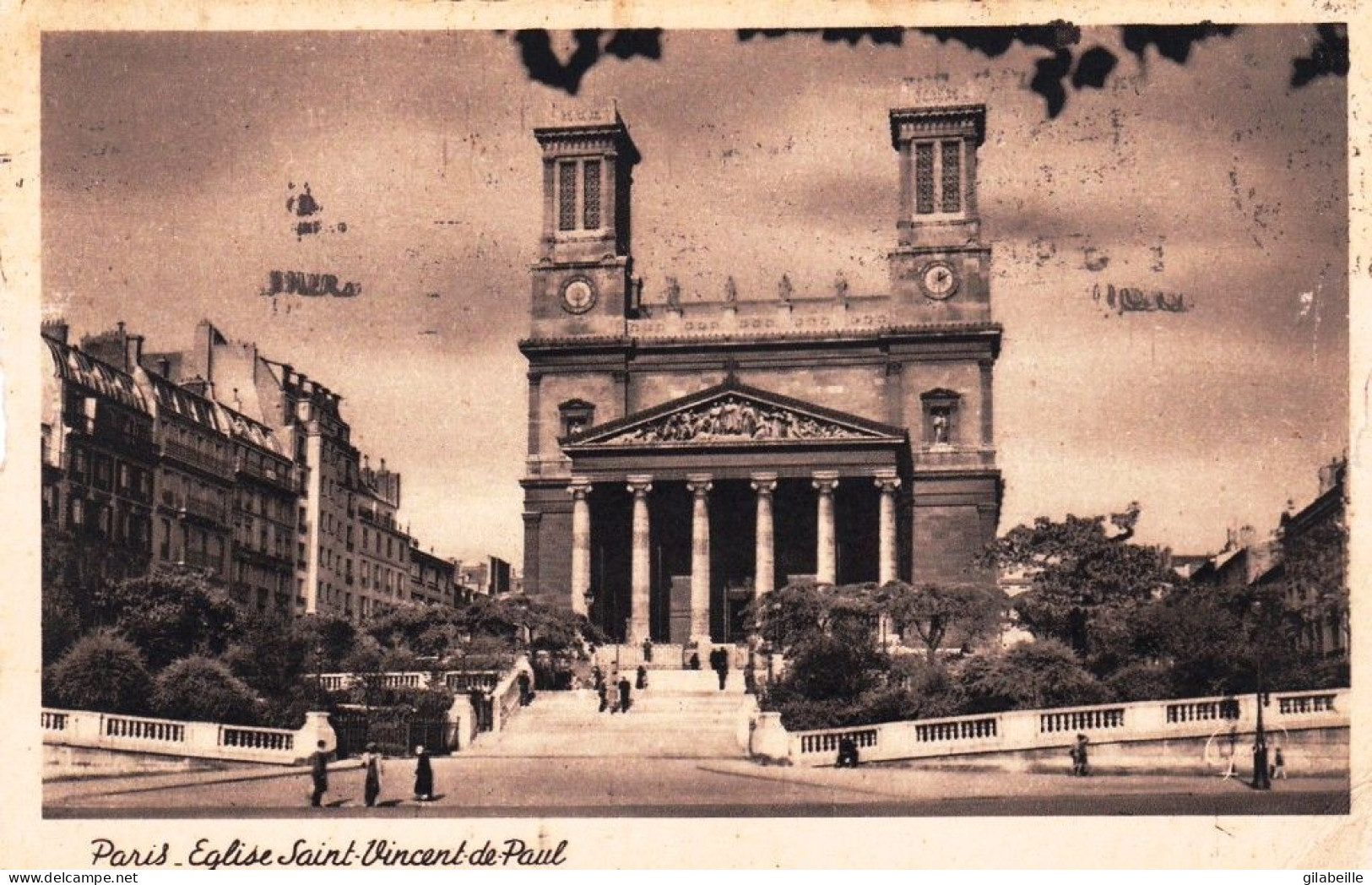 75 - PARIS 10 - Square Cavaillé-Coll  -  église Saint Vincent De Paul - Arrondissement: 10