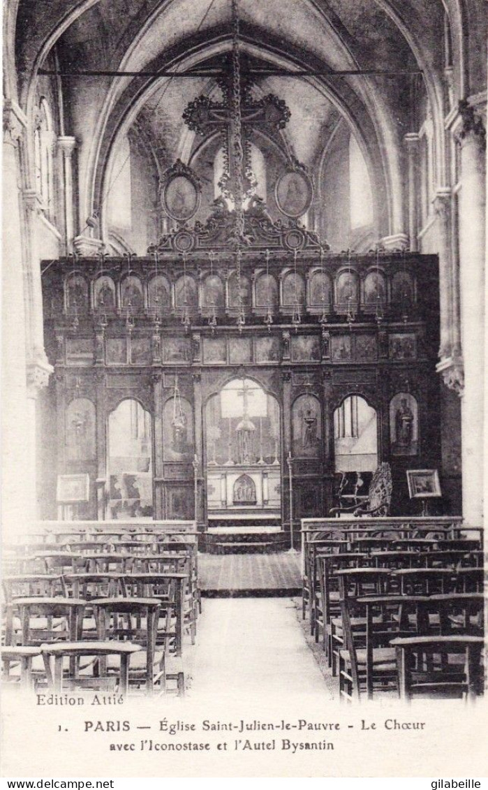 75 - PARIS 05 - 1 Rue Saint-Julien Le Pauvre -  église Saint Julien Le Pauvre - Le Choeur - Arrondissement: 05