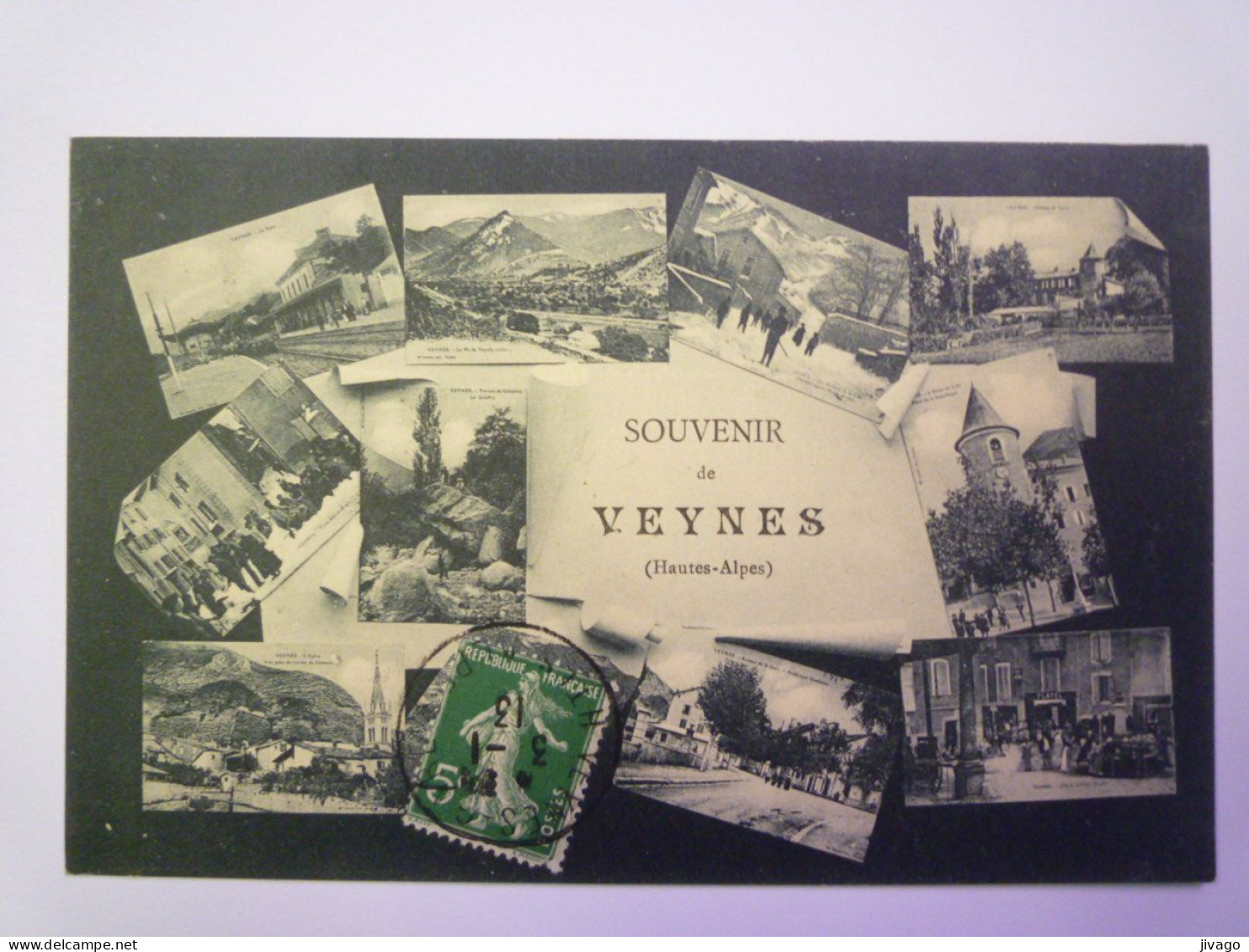 2024 - 1791  VEYNES  (Hautes-Alpes)  :  "SOUVENIR De VEYNES"  Carte Multivue   1913   XXX - Autres & Non Classés