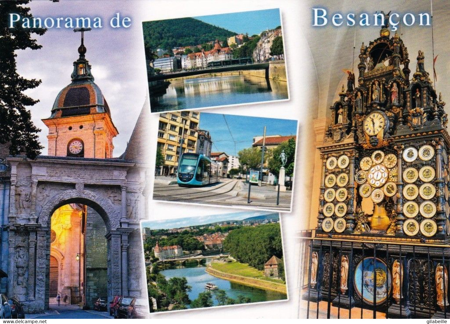 25 - Doubs -  BESANCON -  La Porte Noire - L Horloge Astronomique - Place Flore - Le Pont Carnot - Besancon