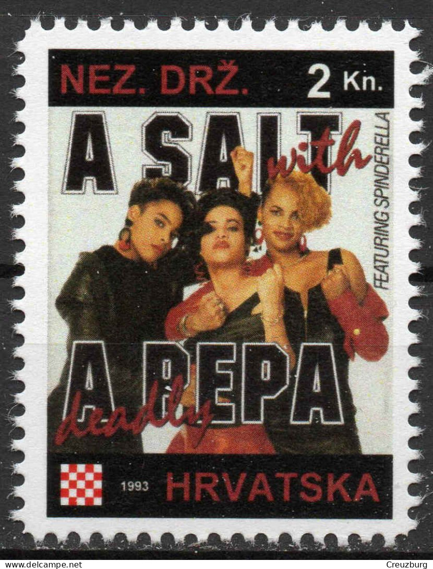 Salt N Pepa - Briefmarken Set Aus Kroatien, 16 Marken, 1993. Unabhängiger Staat Kroatien, NDH. - Croatia