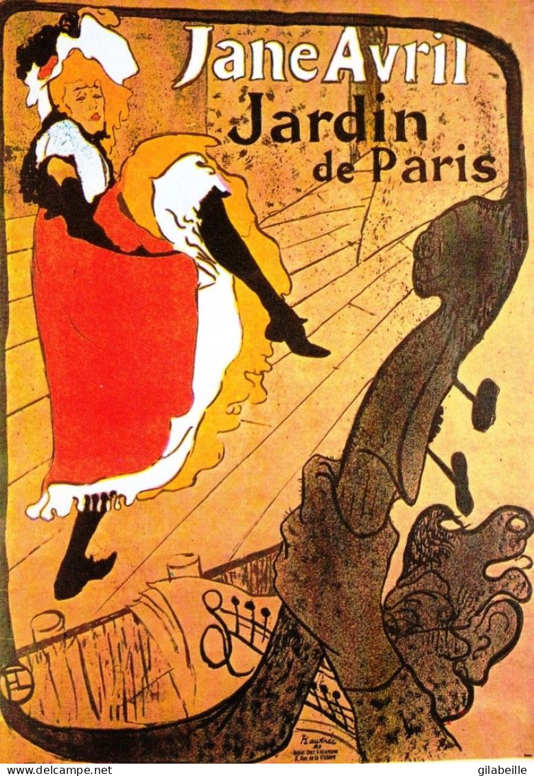 Carte D Affiche De Cabaret De Toulouse Lautrec  - JANE AVRIL Dans Jardin De Paris - Kabarett