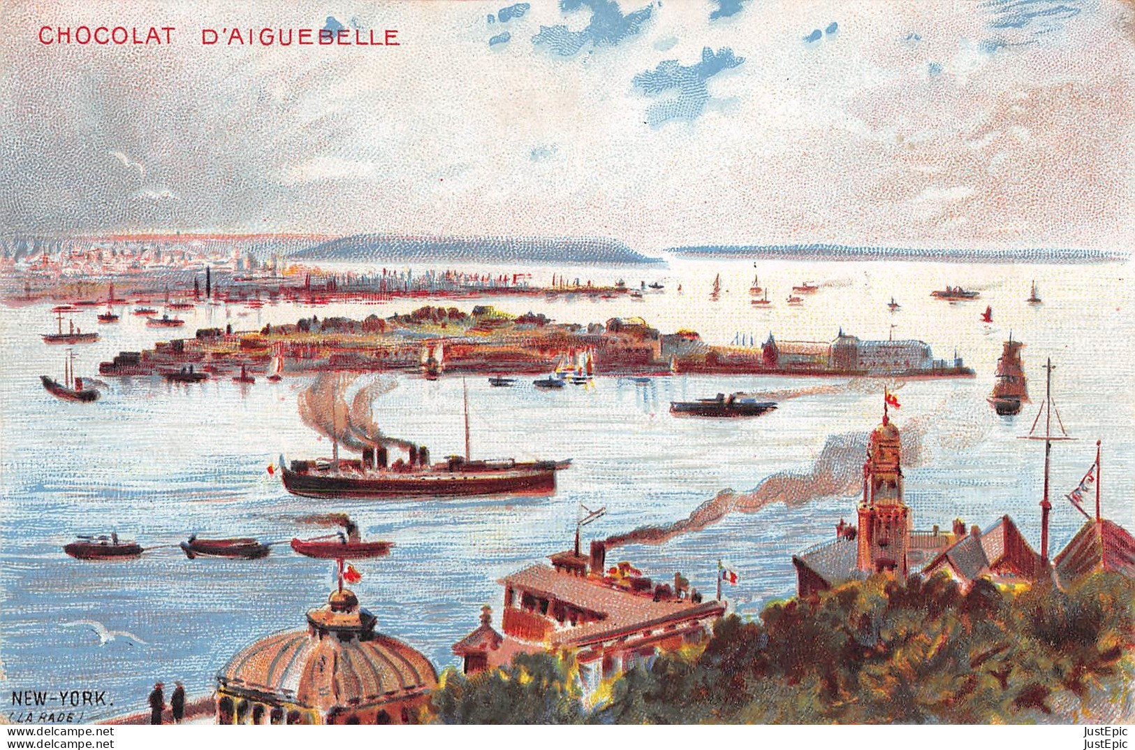 Publicité / Chocolat D'Aiguebelle - New-York (La Rade) - CPA - Publicité