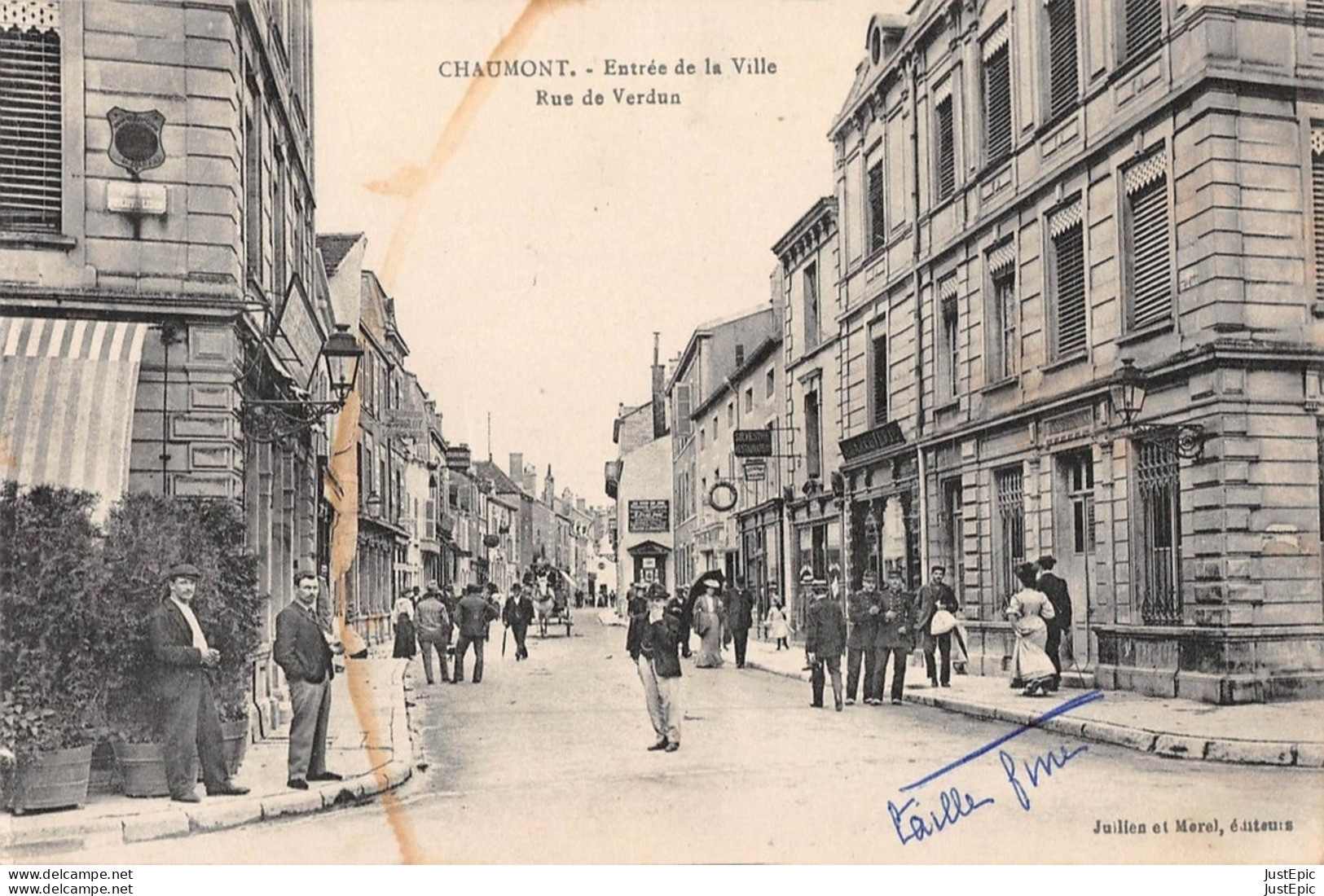 52 / Chaumont / Entrée De La Ville - Rue De Verdun - Éd. Julien Et Morel - Cpa - Chaumont
