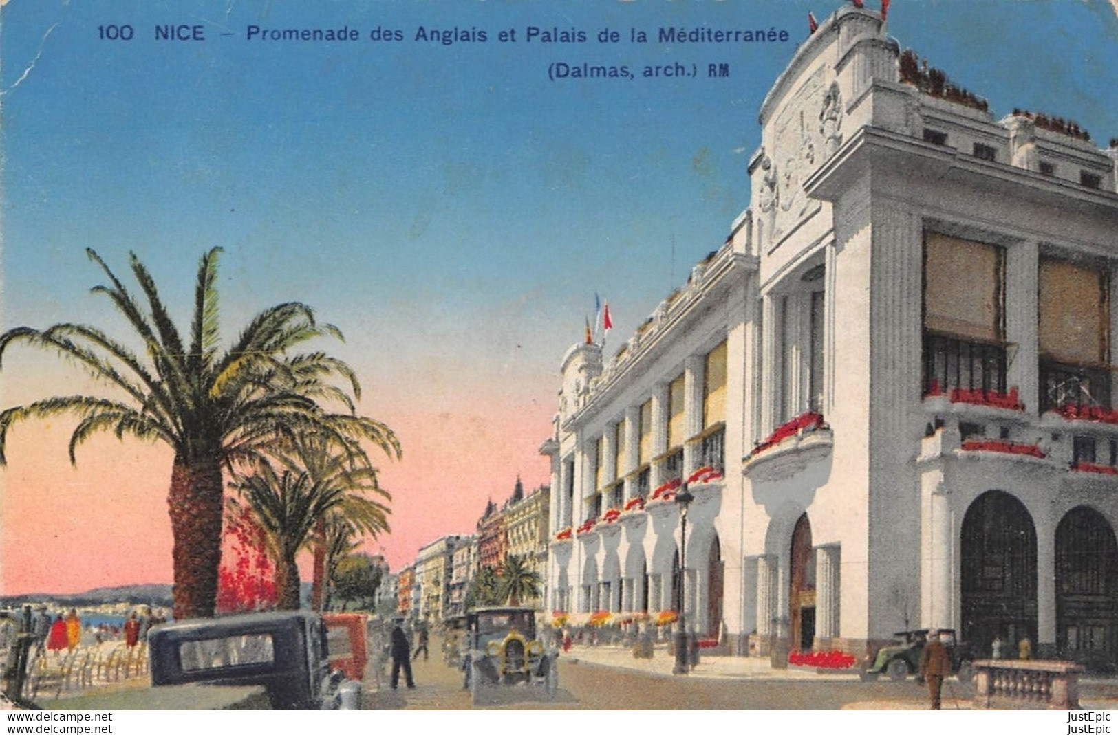 Nice - Promenade Des Anglais Et Palais De La Méditerranée - Architecte Dalmas - Automobiles - Munier Phot. - CPA - Bauwerke, Gebäude