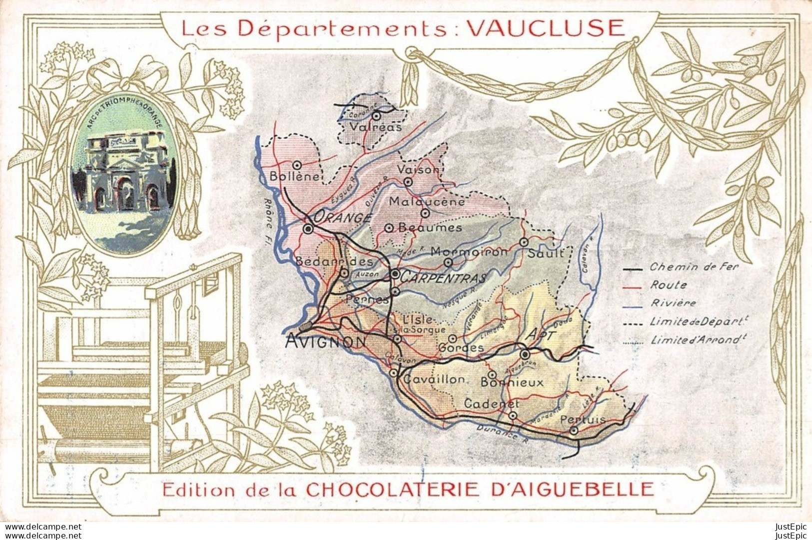 PUBLICITÉ(CHOCOLATERIE D AIGUEBELLE) - DÉPARTEMENT DU VAUCLUSE - CPA - Publicité