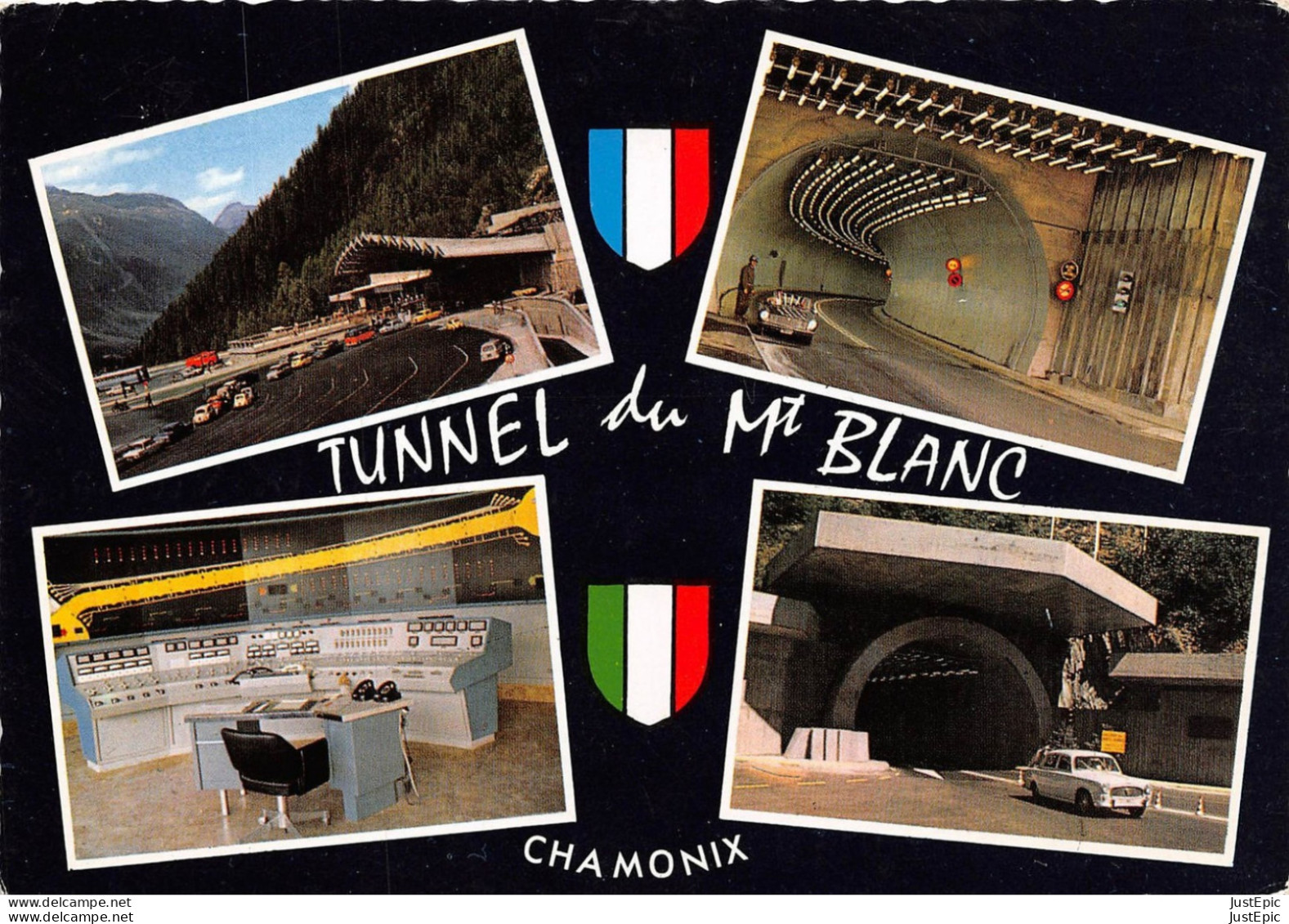74 / Chamonix - Automobiles - 403 - Tunnel Routier Du Mont-blanc - Éd. Jansol - 1966 Cpsm GF - Chamonix-Mont-Blanc