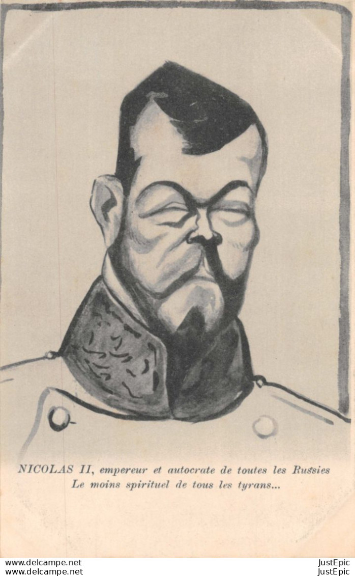 NICOLAS II, Empereur De Toutes Les Russies -  Illustrateur Leal Da Camara ( L'Assiette Au Beurre)  CPR - Satiriques