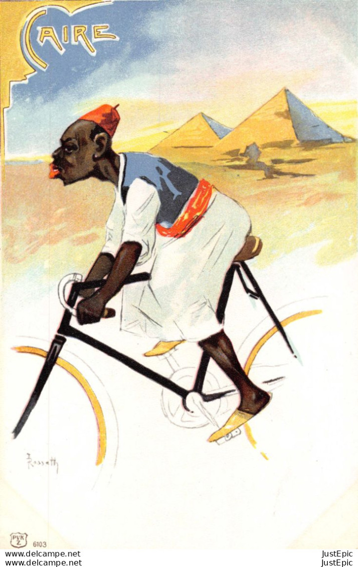 LE CAIRE -  Rossetti Illustrateur Art Nouveau  # Vélo Cycle Bicyclette # Précurseur - Le Caire