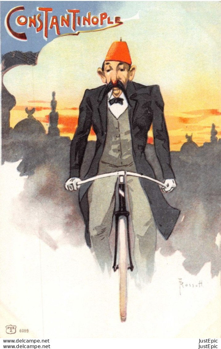 CONSTANTINOPLE -  Rossetti Illustrateur Art Nouveau  # Vélo Cycle Bicyclette # Précurseur - Turquie