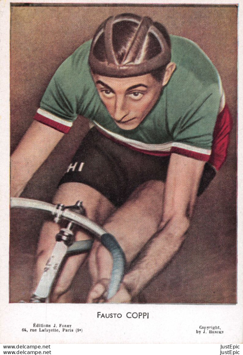 Cyclisme / Champion Cycliste Italien Fausto Coppi « Campionissimo » - CPSM GF éd. J. Foret ( Dos Blanc Cartonné ) - Cyclisme