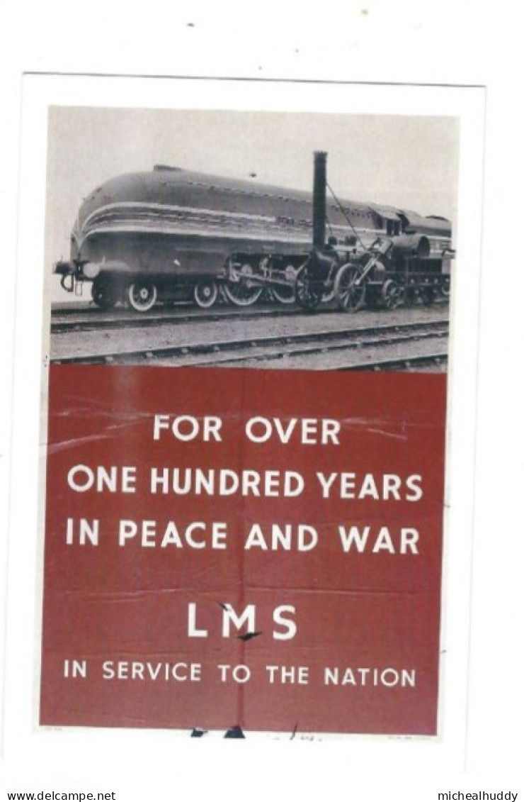 RAIL POSTER UK ON POSTCARD  LMS IN SERVICE TO THE NATION   CARD NO 10172013 - Equipment