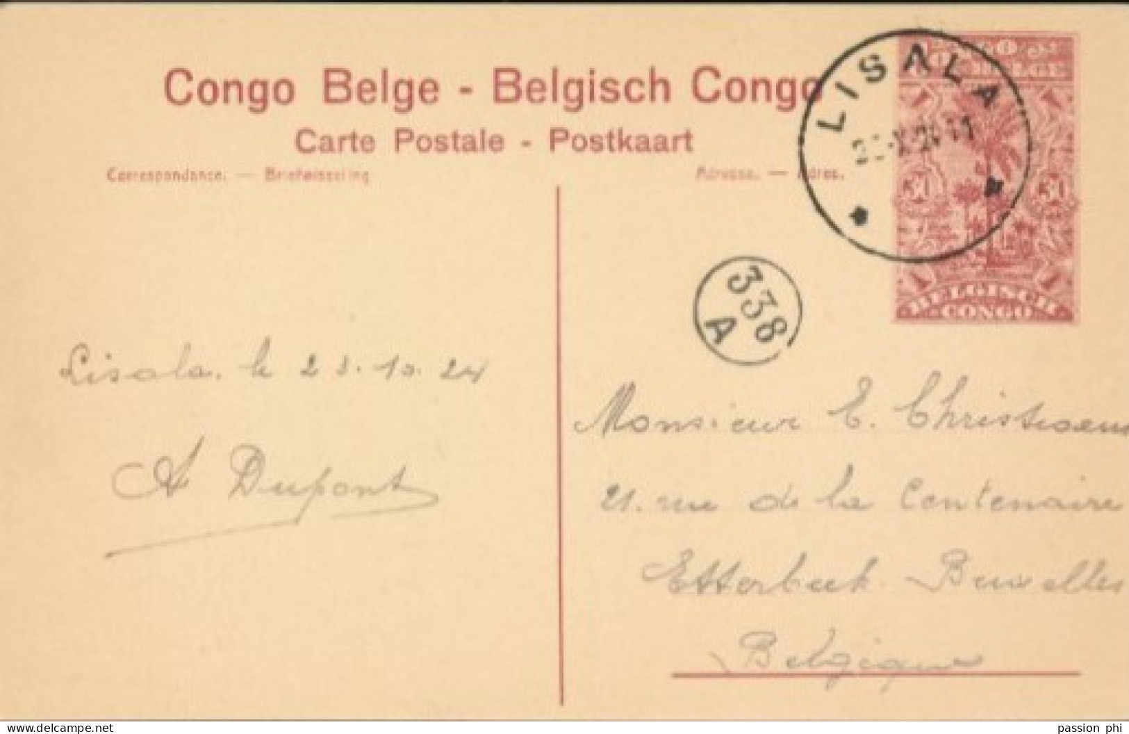 ZAC BELGIAN CONGO   PPS SBEP 62 VIEW 95 USED - Stamped Stationery