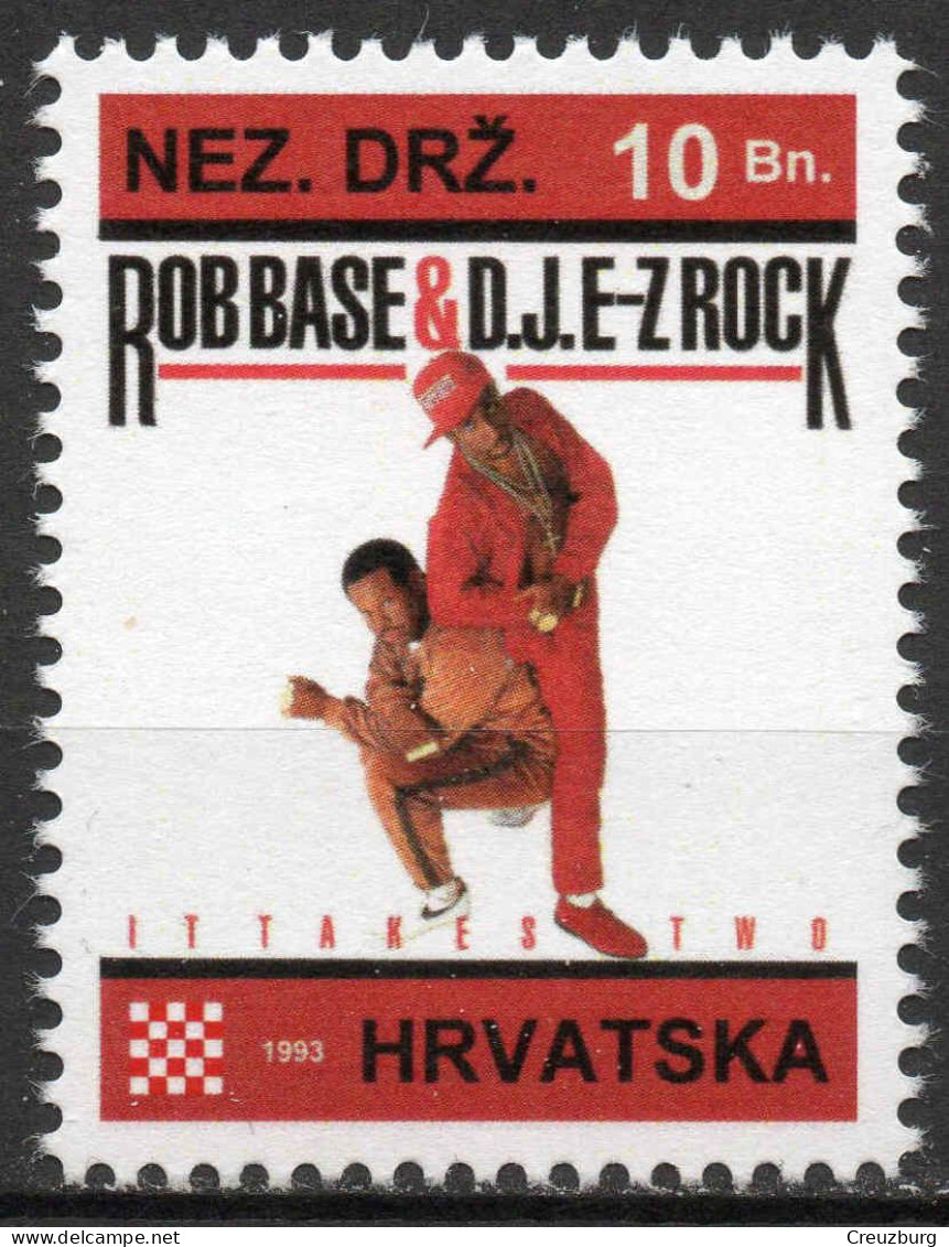 Rob Base And DJ E-Z Rock - Briefmarken Set Aus Kroatien, 16 Marken, 1993. Unabhängiger Staat Kroatien, NDH. - Croatia