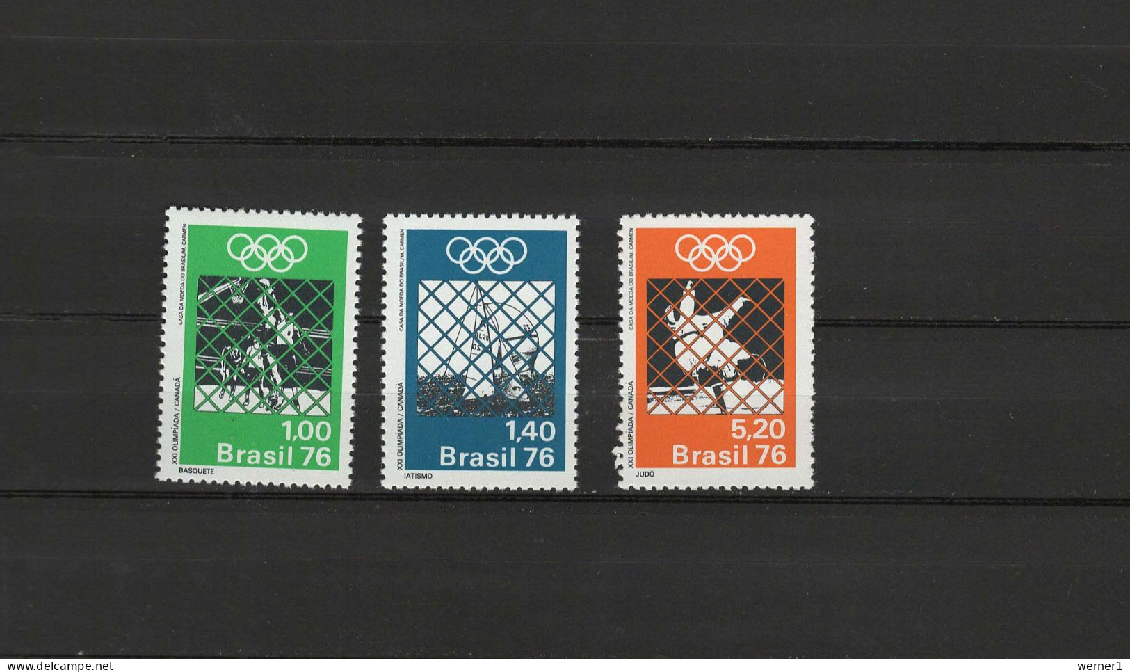 Brazil 1976 Olympic Games Montreal, Basketball, Sailing, Judo Set Of 3 MNH - Sommer 1976: Montreal