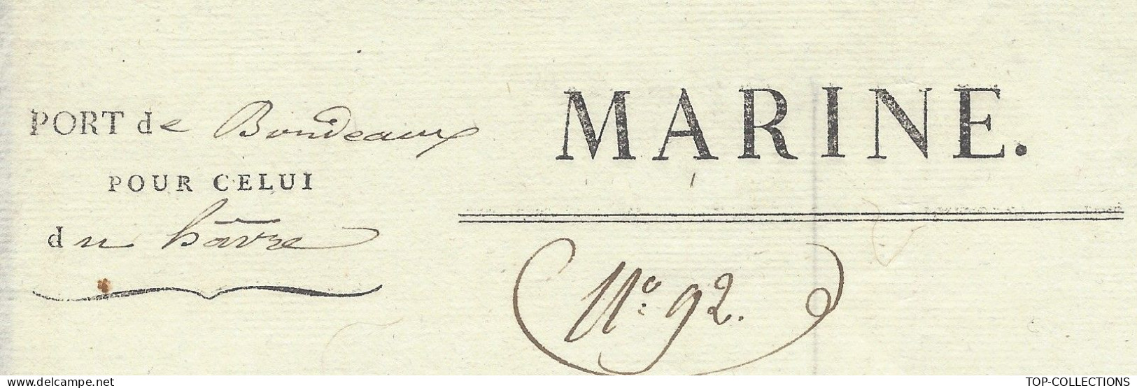1826 TRAITE NEGRIERE PORT  BORDEAUX MARINE NAVIGATION COMMISSAIRE DES CLASSES  ARMEMENTS Brick L’Eclair => St Domingue - 1800 – 1899