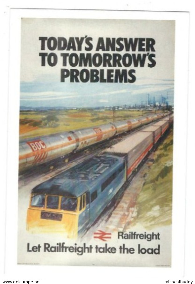 RAIL POSTER UK ON POSTCARD RAILFREIGHT CARD NO 10547667 - Matériel