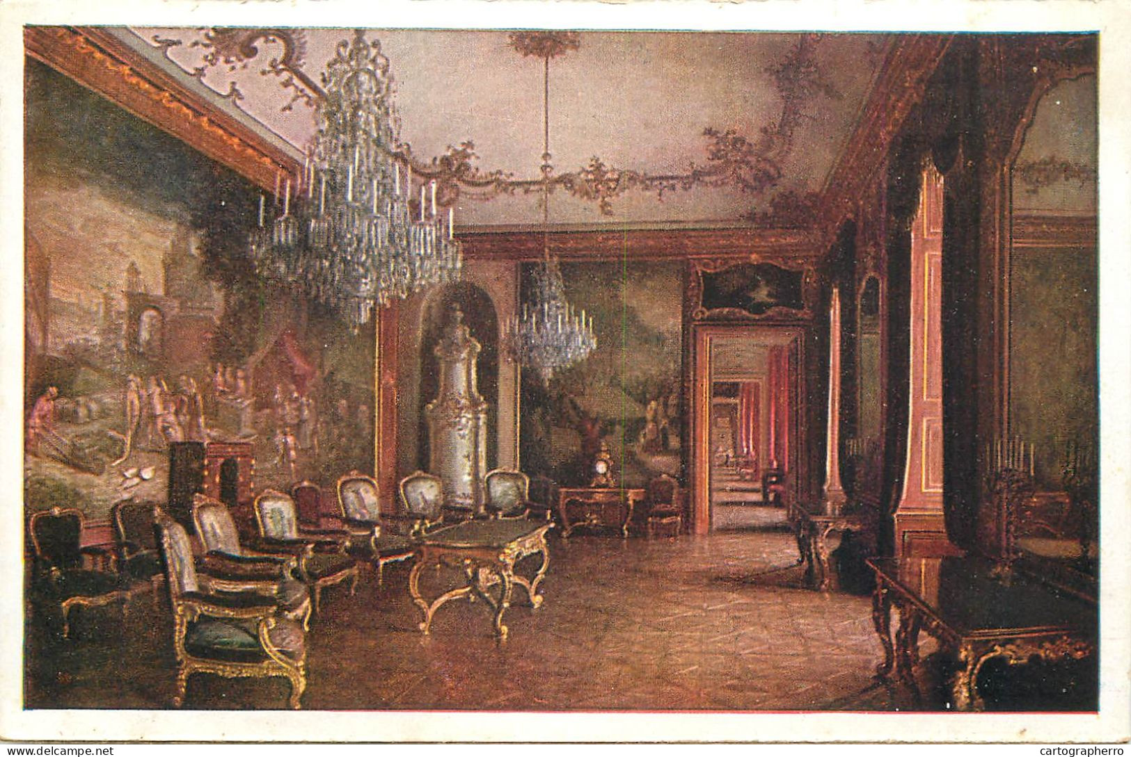 Postcard Austria Wien Schönbrunn Palace Gobelin Tapestry Room - Château De Schönbrunn