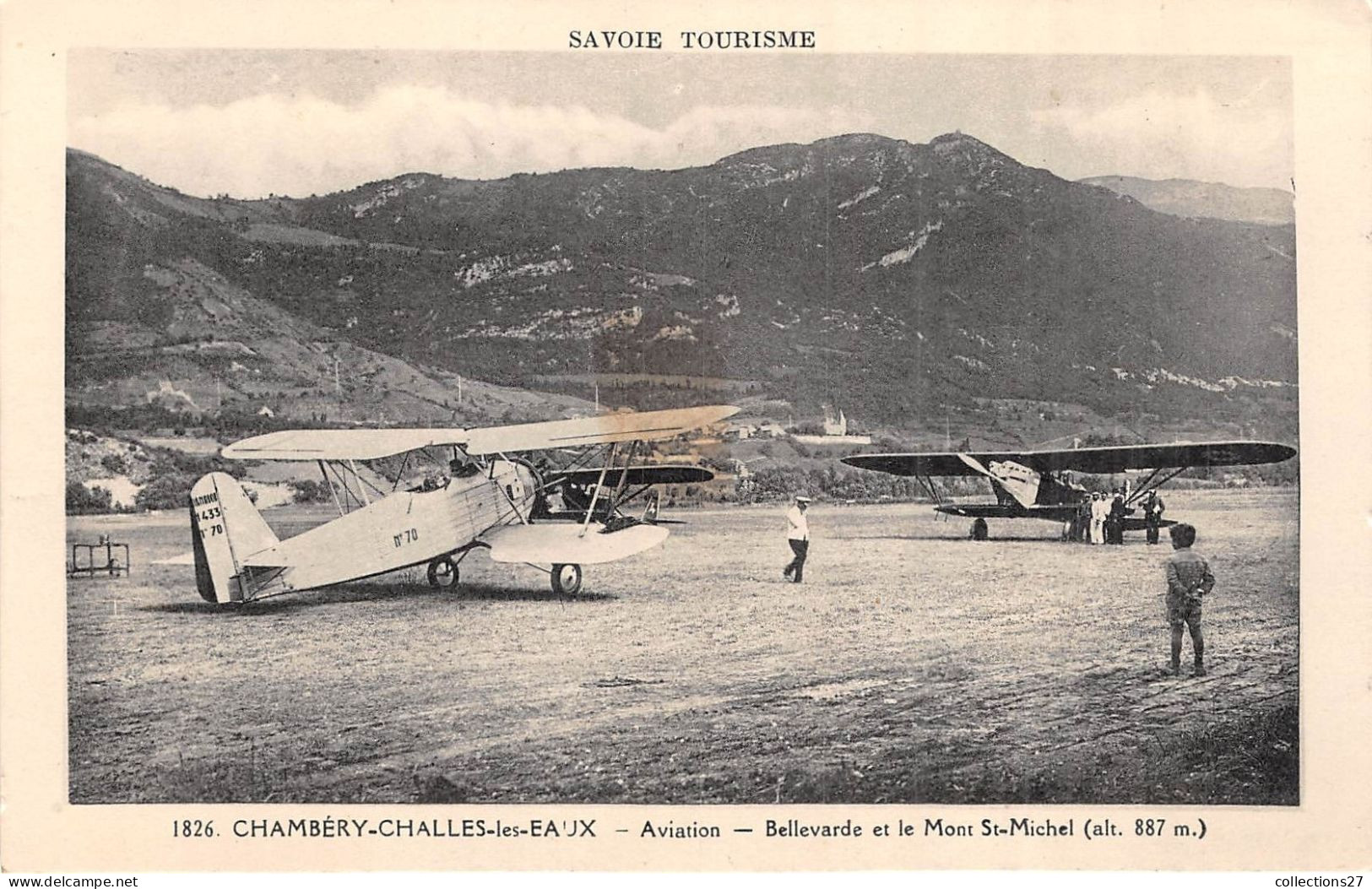 73-CHAMBERY-CHALLES-LES-EAUX- AVIATION BELLEVARDE ET LE MONT ST-MICHEL - Chambery