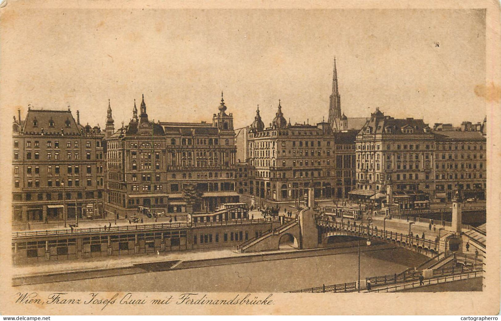 Postcard Austria Wien Franz Joseph Quai - Other & Unclassified