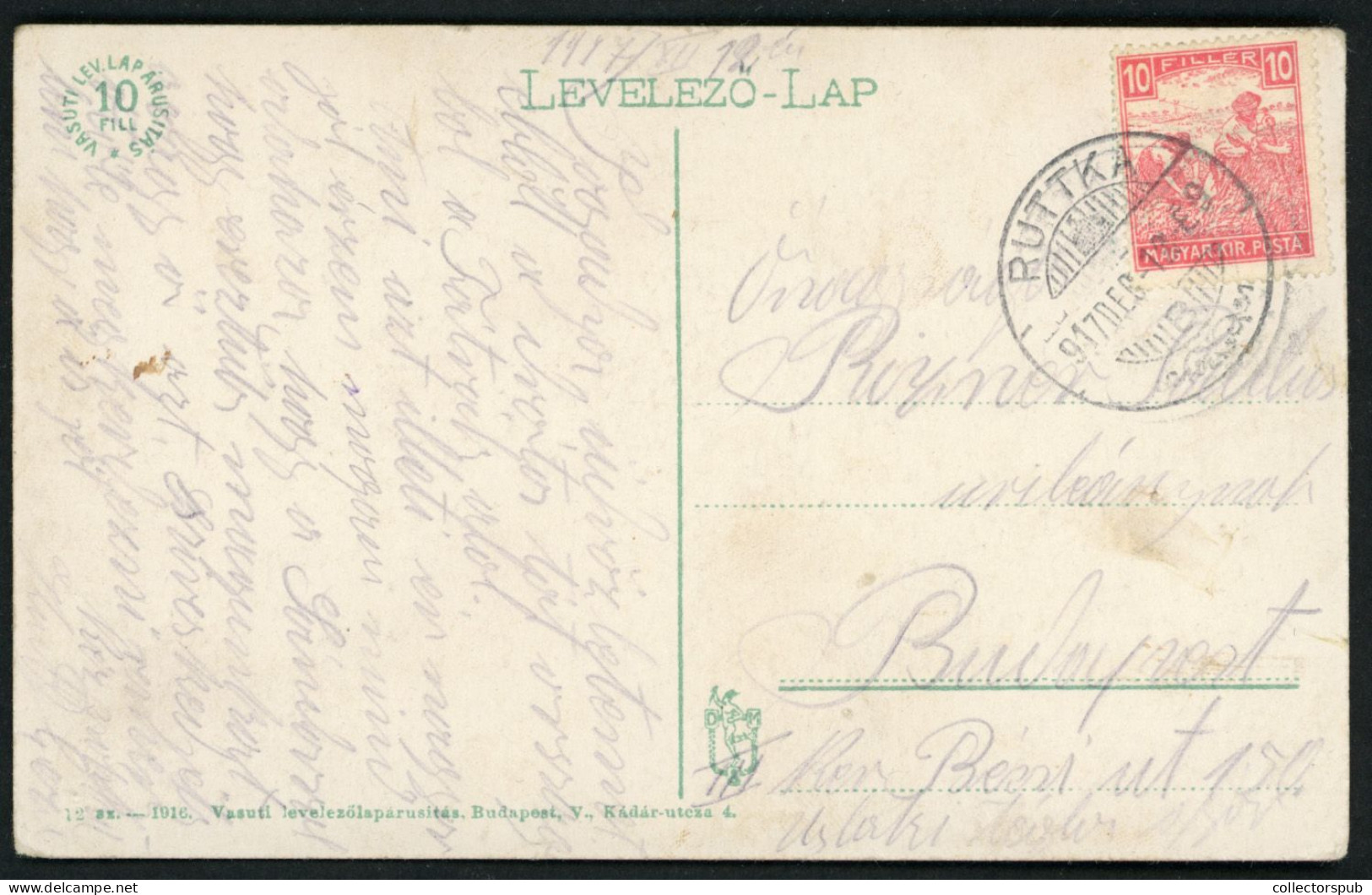 RUTTKA 1917. Old Postcard - Hongrie