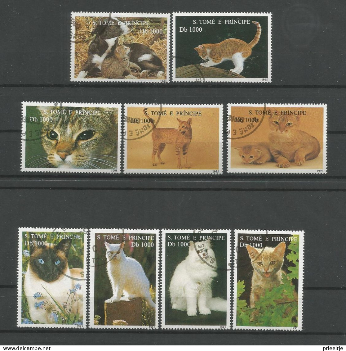 St Tome E Principe 1995 Cats Y.T. 1264A/1264J (0) - Sao Tome Et Principe