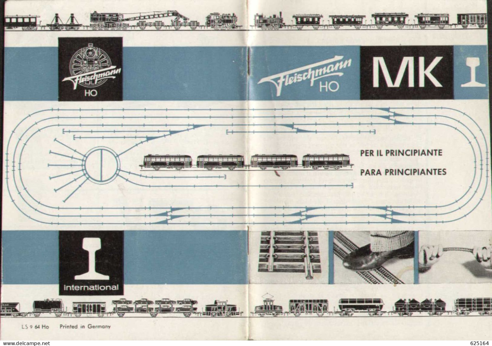 Catalogue FLEISCHMANN 1964 MK  HO Binari Modello Per Il Principiante  - En Italien Et Espagnol - Zonder Classificatie