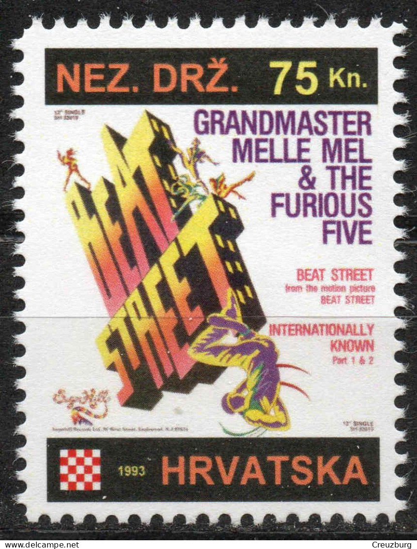 Grandmaster Melle Mel And The Furious Five - Briefmarken Set, Kroatien, 16 Marken, 1993. Unabhängiger Staat Kroatien. - Croatie