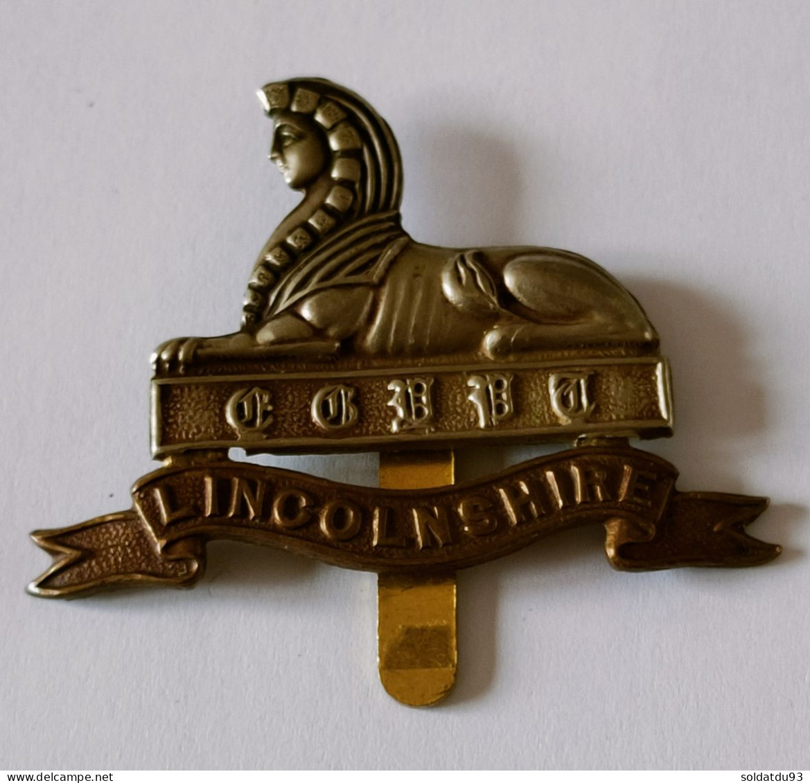 Insigne De Casquette Du Lincolnshire Regiment WW1 - 1914-18