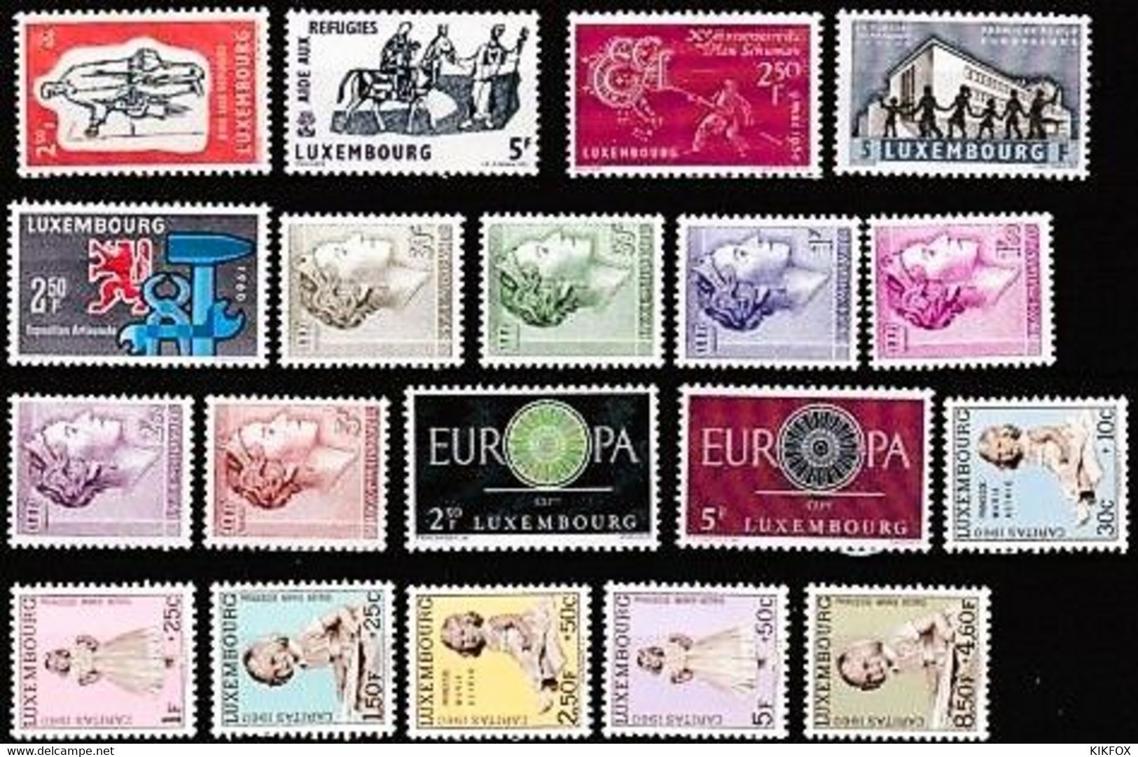 Luxembourg ,Luxemburg 1960 ,KOMPLETT,  Mi. 618-636 ,YT 580-594 Year Complet, NEUF**. POSTFRISCH - Années Complètes