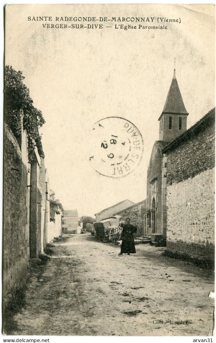 SAINTE RADEGONDE De MARCONNAY - VERGER Sur DIVE - L' EGLISE PAROISSIALE - CLICHE ASSEZ RARE - - Autres & Non Classés