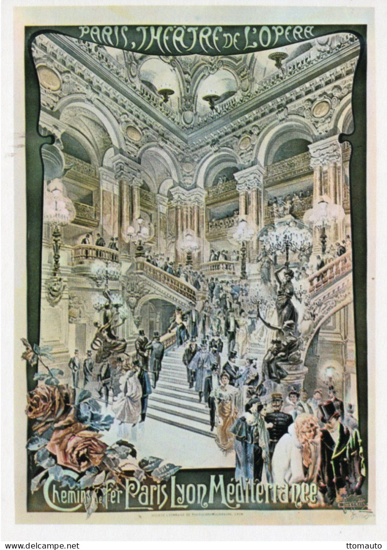 Chemin De Fer P.L.M. - Paris Theatre De L'Opera - Publicité D'epoque 1900 - CPM Mic Max - Autres & Non Classés