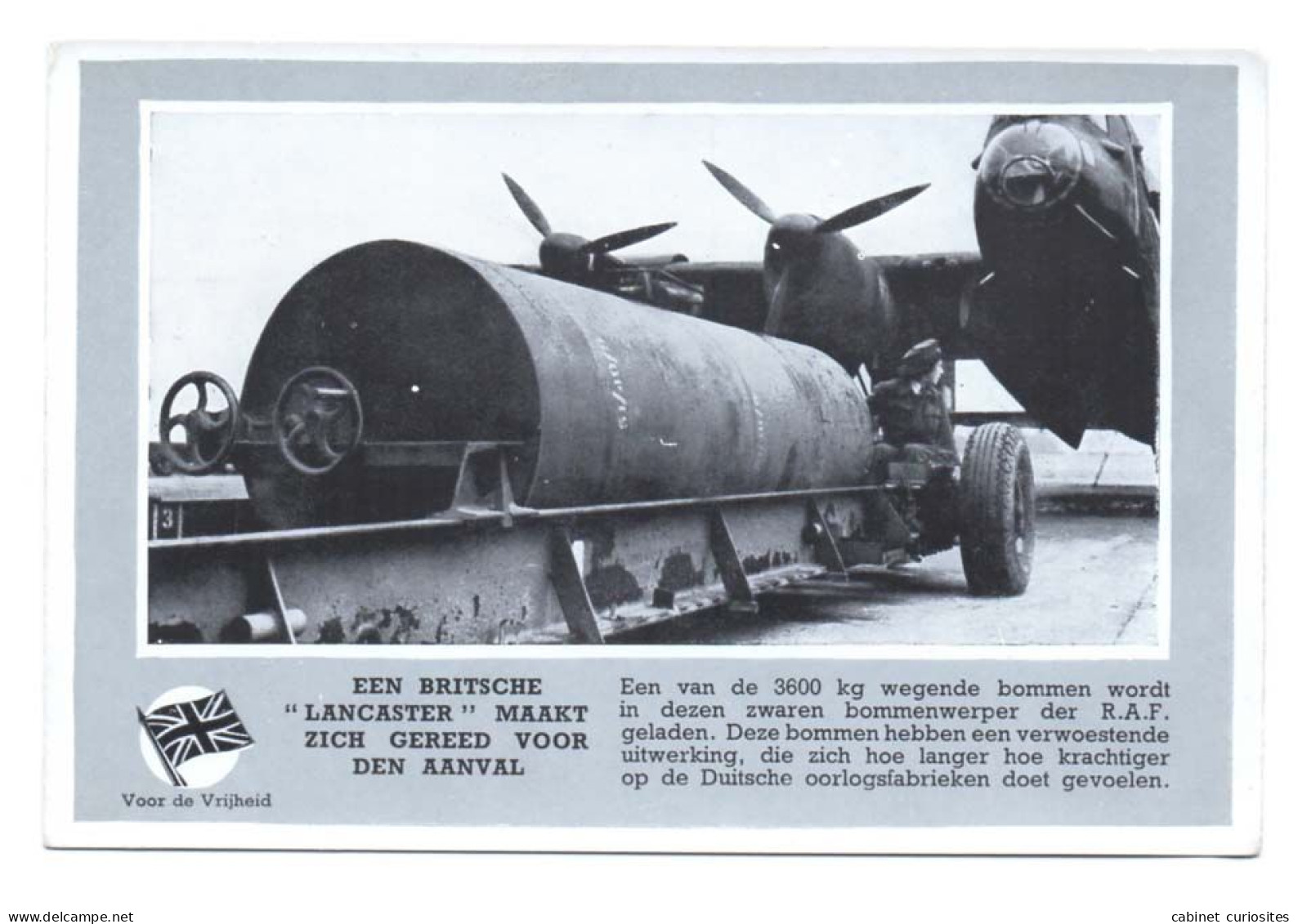 Avion Bombardier R.A.F. Se Prépare à L'attaque - Een Britsche Lancaster Maakt Zich Gereed Voor Den Aanval BOMBE - Animée - Guerre 1939-45