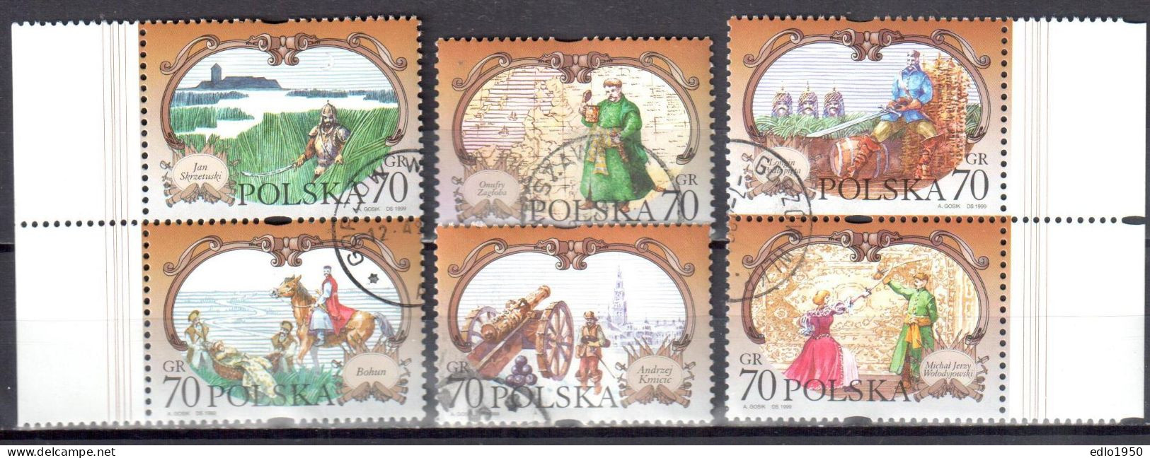 Poland 1999 - The Heroes Trilogy - Mi 3755-60 - Used Gestempelt - Oblitérés