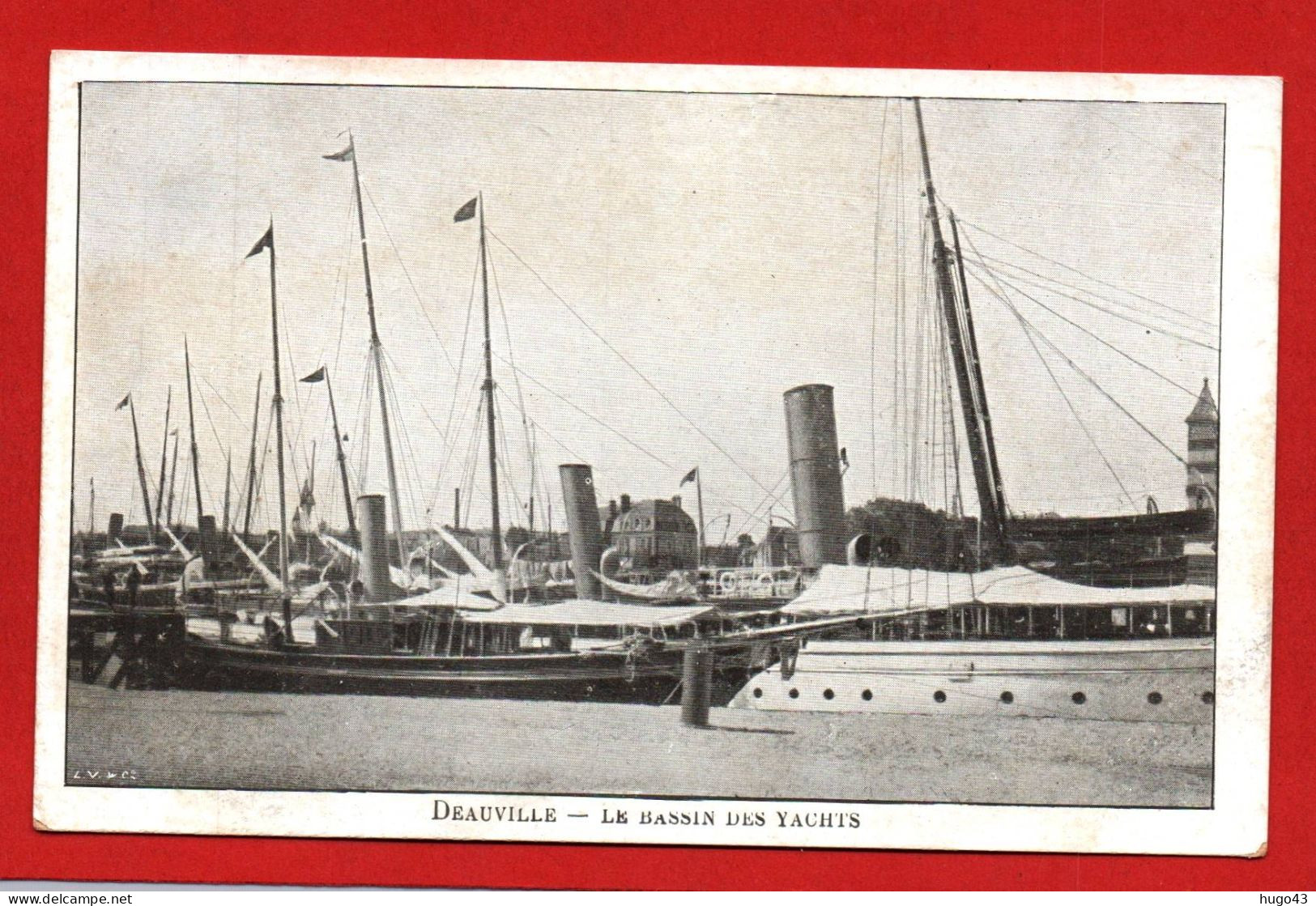 (RECTO / VERSO) DEAUVILLE - LE BASSIN DES YACHTS - CPA - Deauville