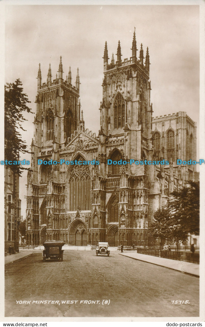 R001076 York Minster. West Front. Valentine. RP - Monde