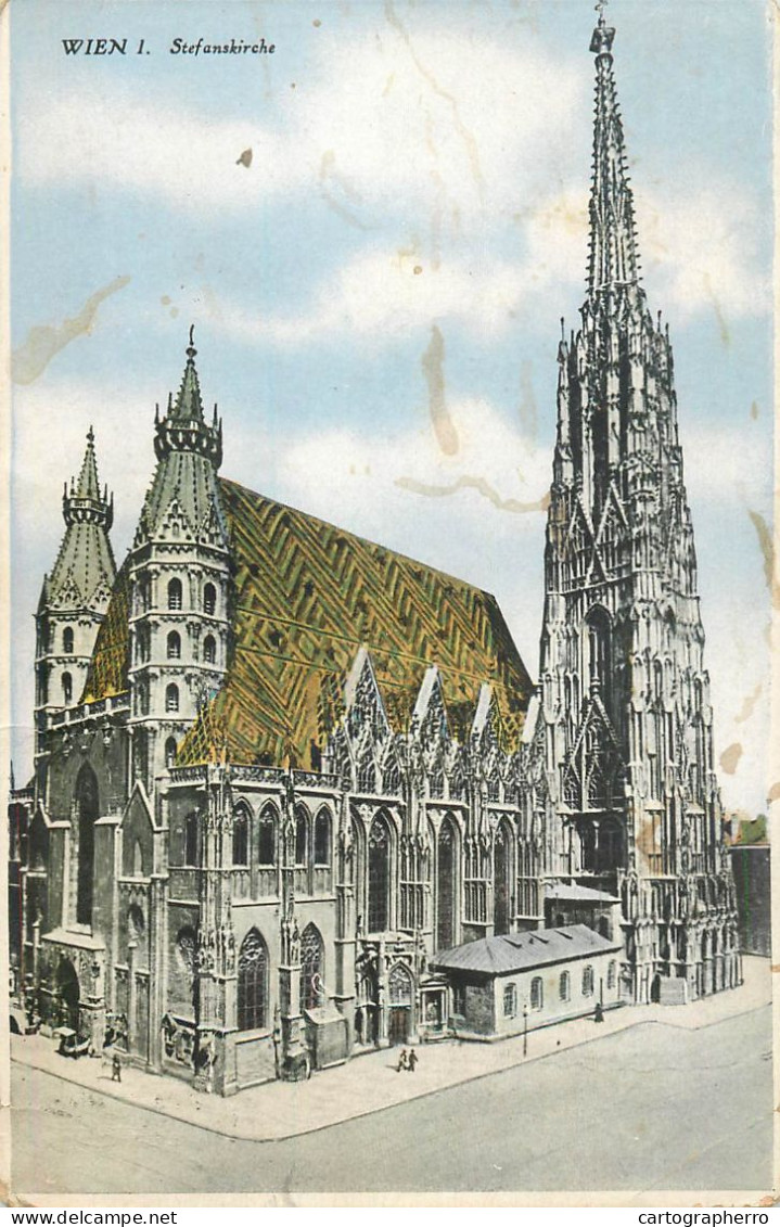 Postcard Austria Wien Stephanskiche - Stephansplatz