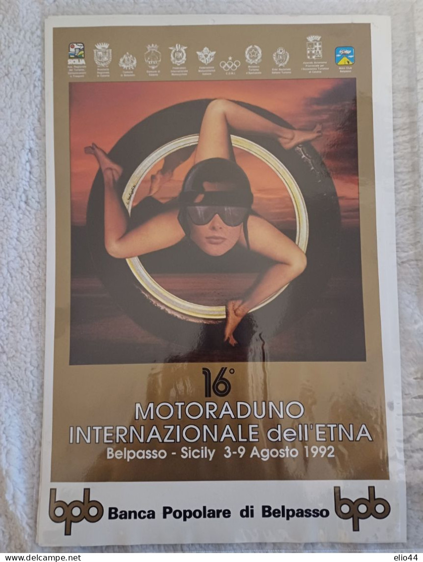 Altri Temi E Collezioni - Poster Raduni Moto Epoca - 16° Motoraduno Internazionale Dell'Etna - - Other & Unclassified