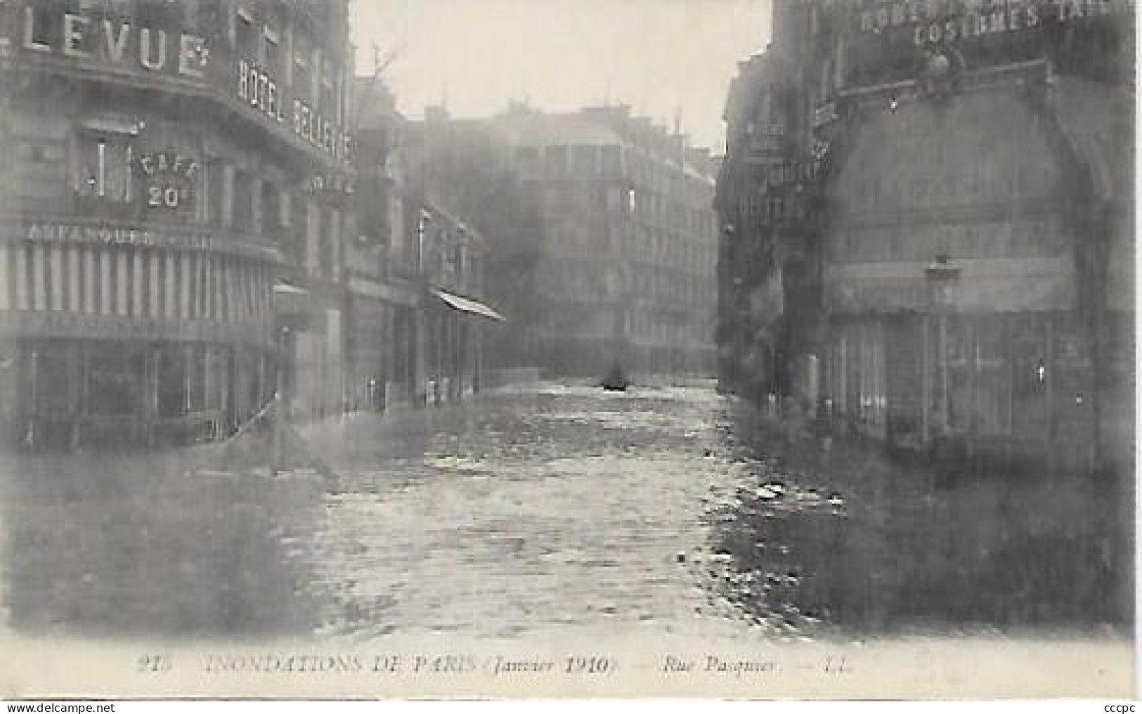 CPA Paris Inondations De Janvier 1910 - Rue Pasquier - District 08