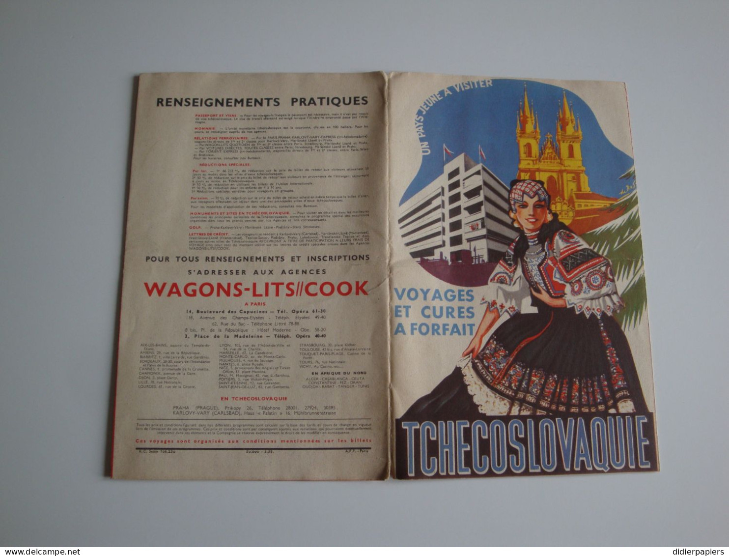 Deux Guides Tchécoslovaquie Wagons-lits / Cook Années 30 - Toeristische Brochures